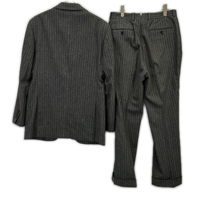 BEAMS F BF028F06C Gray Stripe 3B Single Suit Suit Set-up