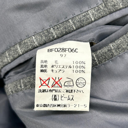 BEAMS F BF028F06C Gray Stripe 3B Single Suit Suit Set-up