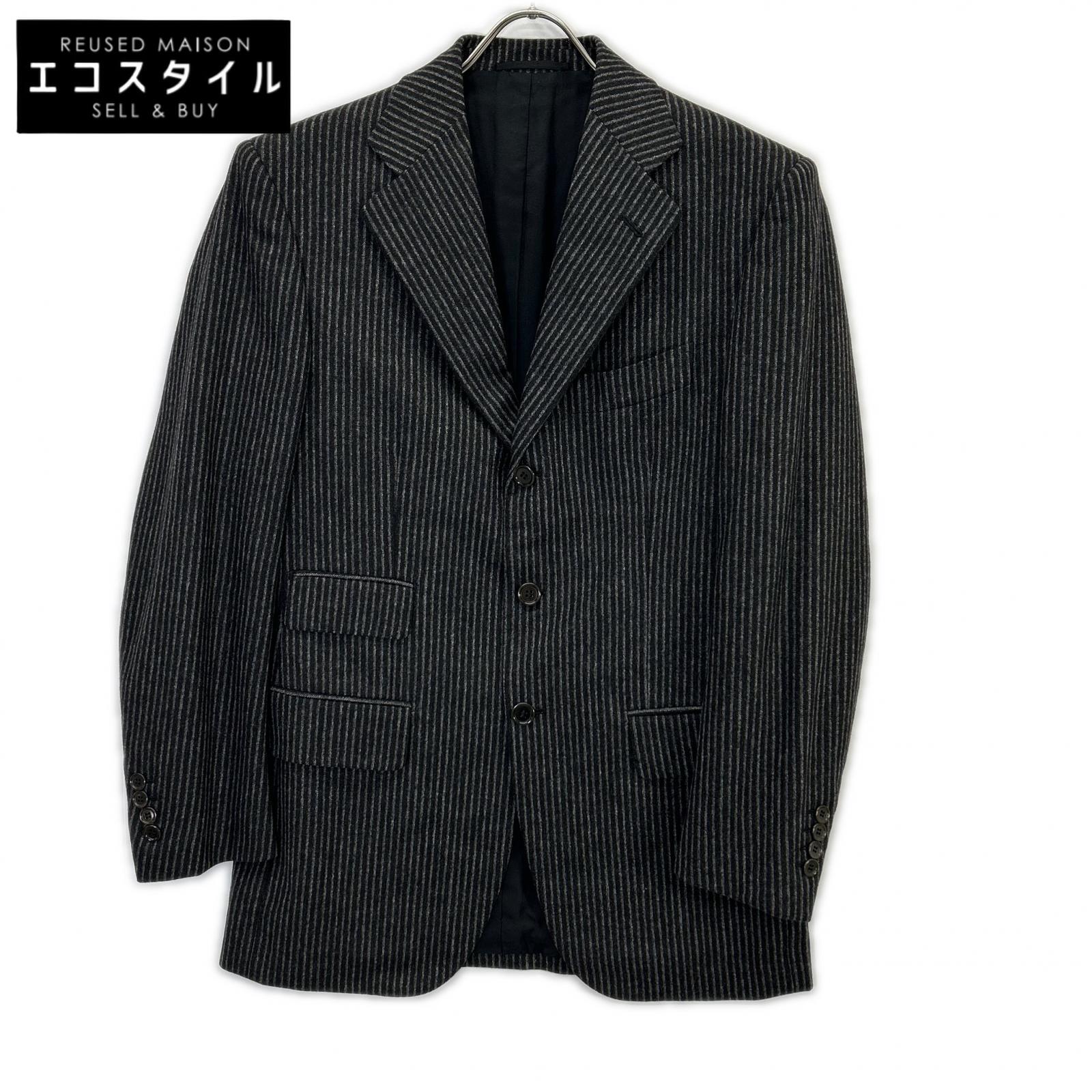 LUCIANO BARBERA ルチアーノバルベラ 982922 チャコールグレー ストライプ3Bジャケット ジャケット