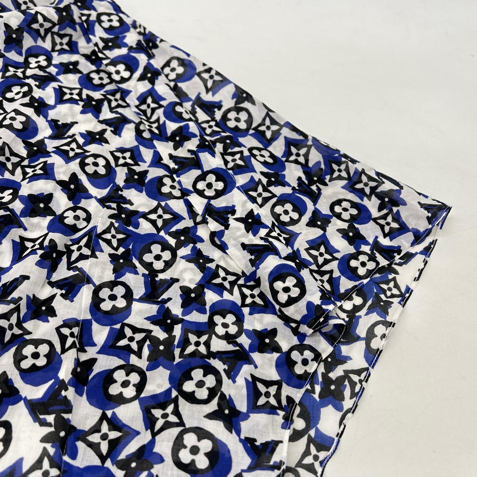 LOUIS VUITTON 路易威登 【美品/国内正品】RW191W JNQ FGBL20 Monogram老花图案短袖衬衫上衣