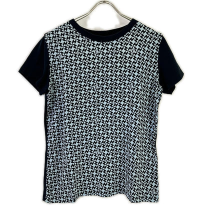 LOUIS VUITTON ルイヴィトン FBTS10X3G モノグラム総柄シルク切り替え半袖Tシャツ トップス