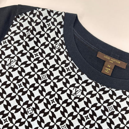 LOUIS VUITTON ルイヴィトン FBTS10X3G モノグラム総柄シルク切り替え半袖Tシャツ トップス