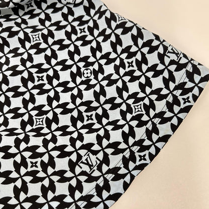 LOUIS VUITTON ルイヴィトン FBTS10X3G モノグラム総柄シルク切り替え半袖Tシャツ トップス
