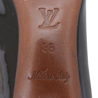 LOUIS VUITTON ルイヴィトン 美品 パテントレザー スタッズ パンプス シューズ レディース 黒 ブラック 38 シューズ