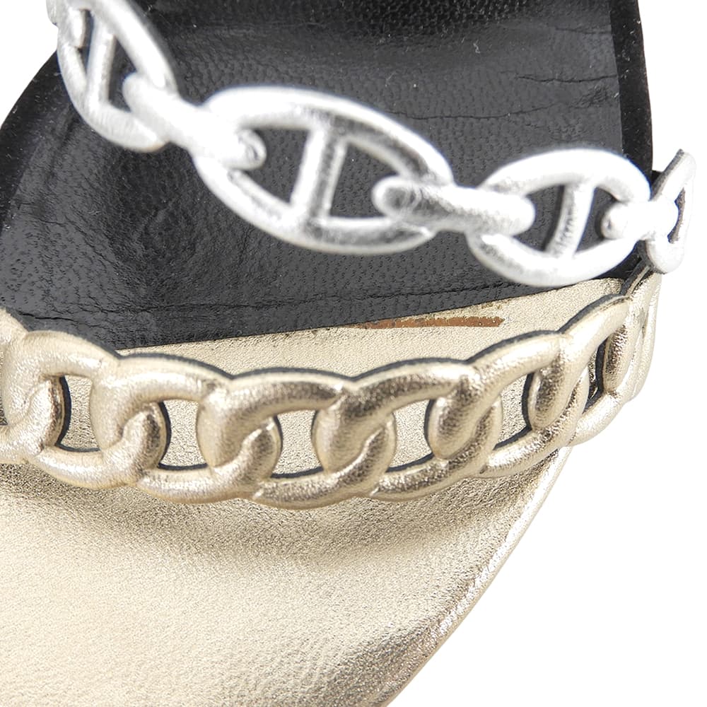 HERMES エルメス 美品 シェーヌダンクル ストラップ サンダル シューズ