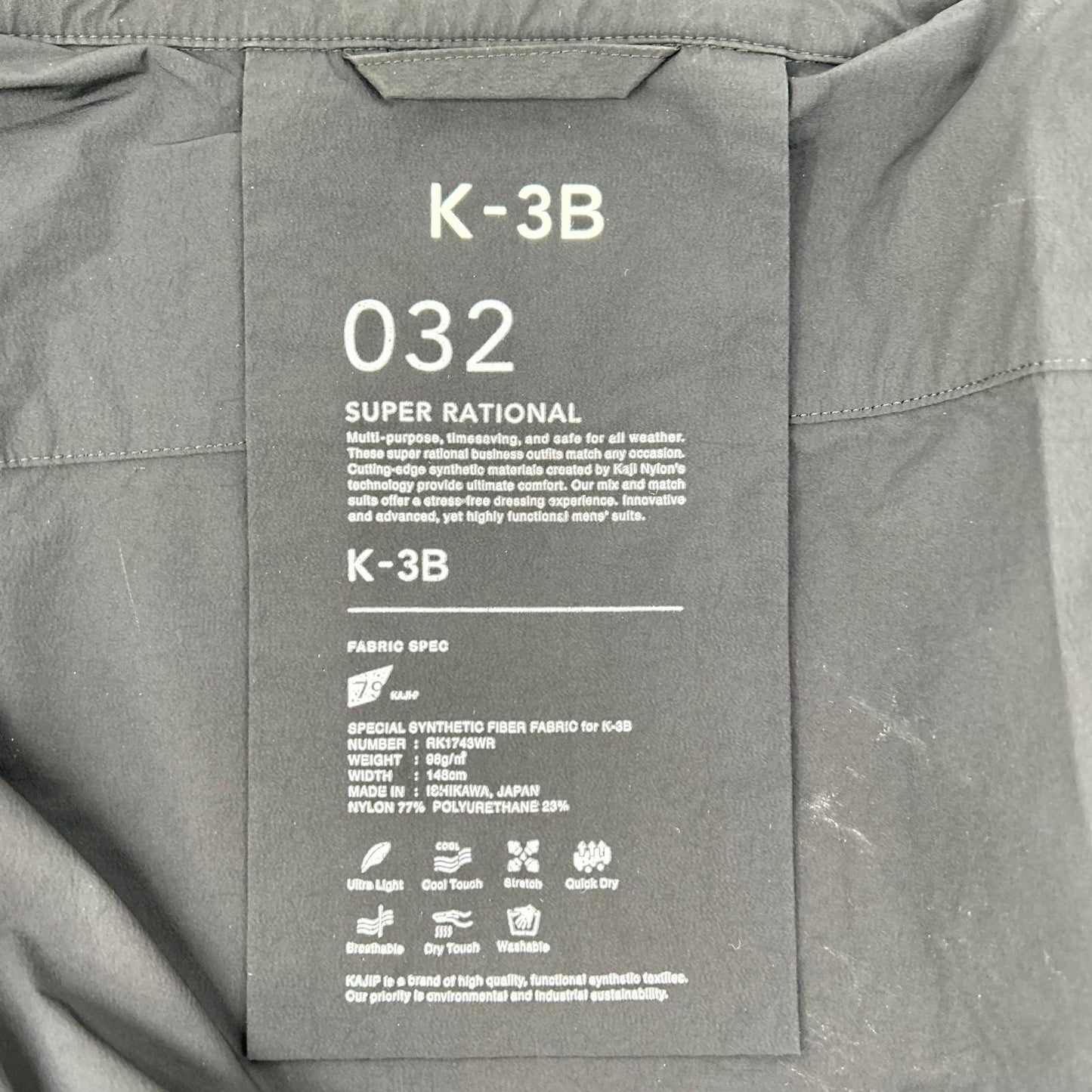 K-3B K-3B 032_A 4-way stretch long-sleeve dress shirt top
