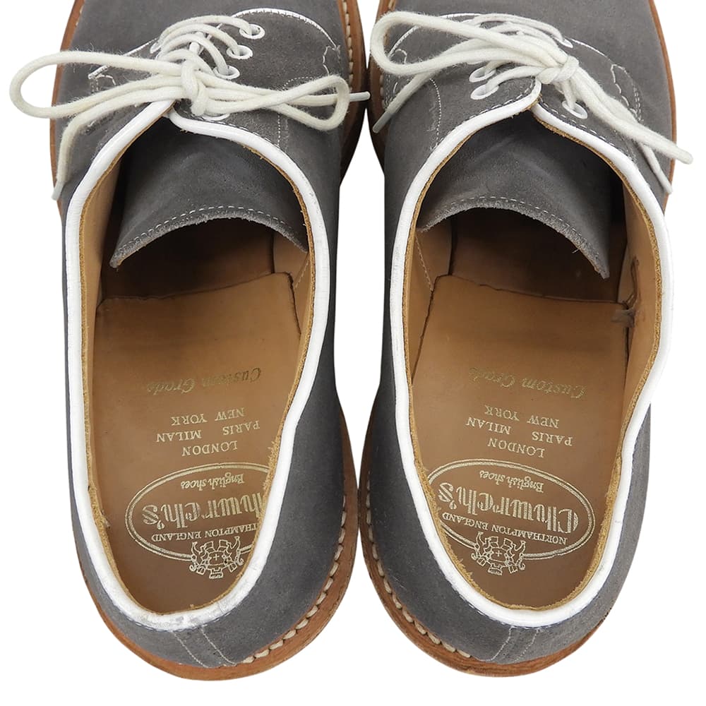 Church's チャーチ 美品 FULBECKフルベック 103ラスト スエード プレーントゥシューズ メンズ グレー 7F シューズ