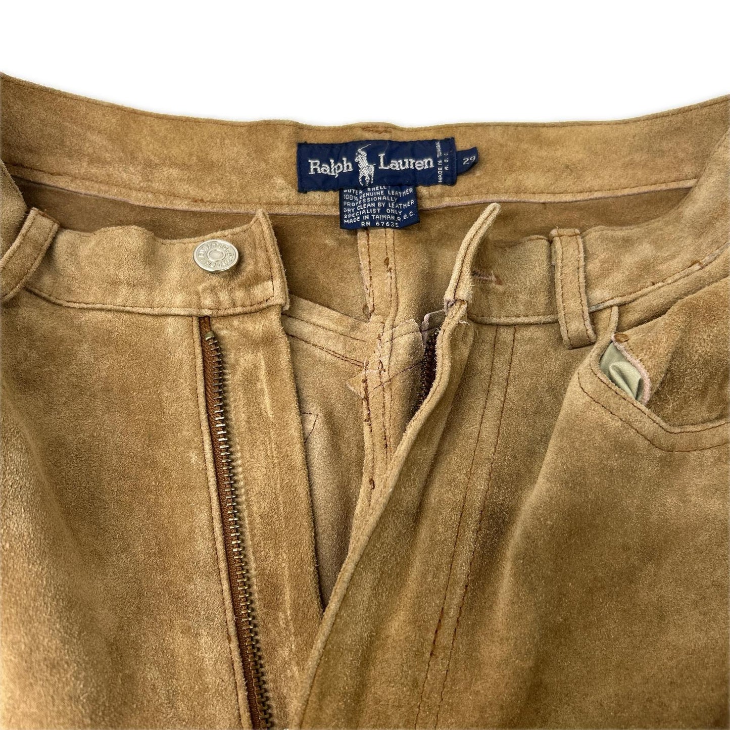 RALPHLAUREN ラルフローレン ブラウン スエードパンツ ボトムス
