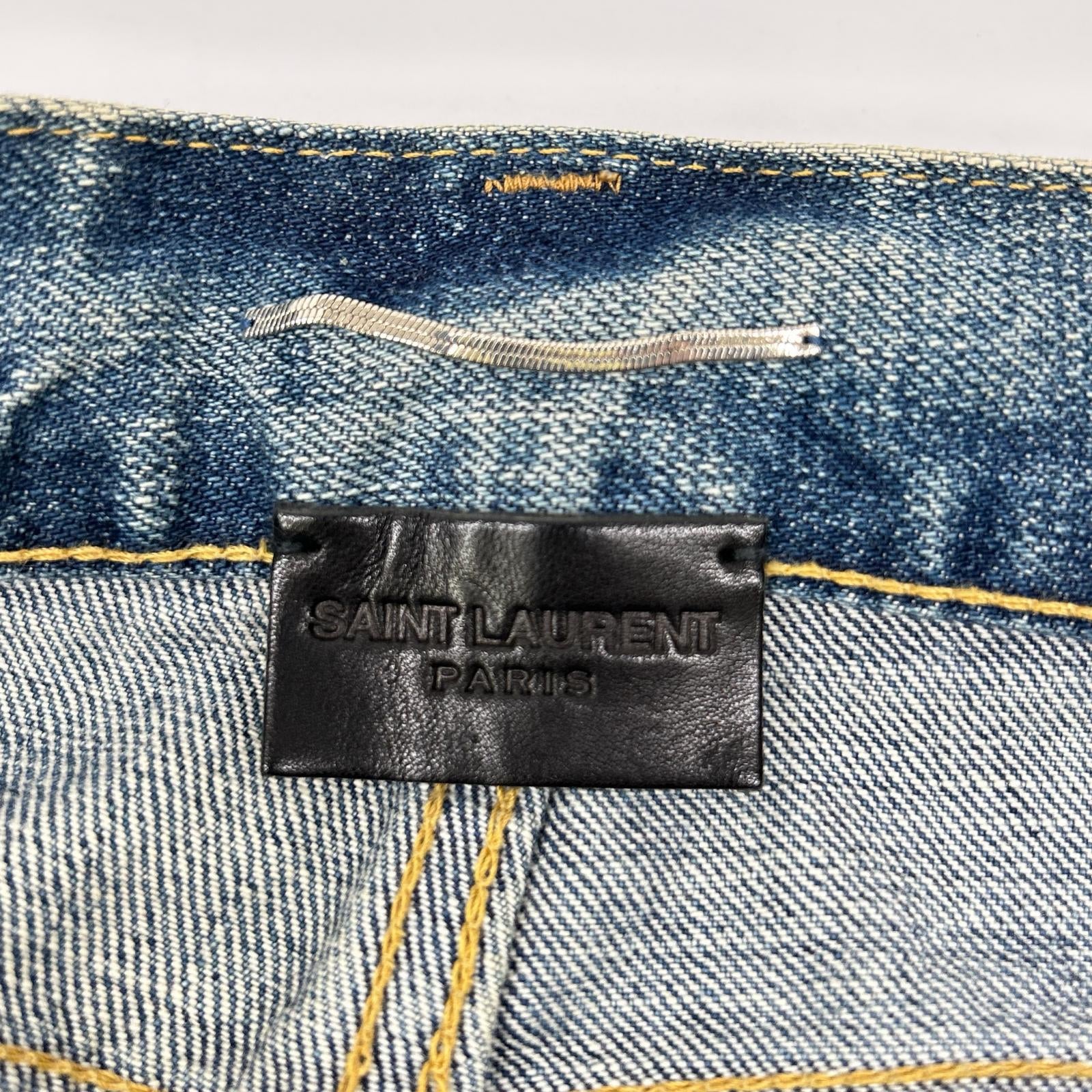 SAINT LAURENT PARIS サンローランパリ 17年製 494361 USED加工デニムパンツ ボトムス
