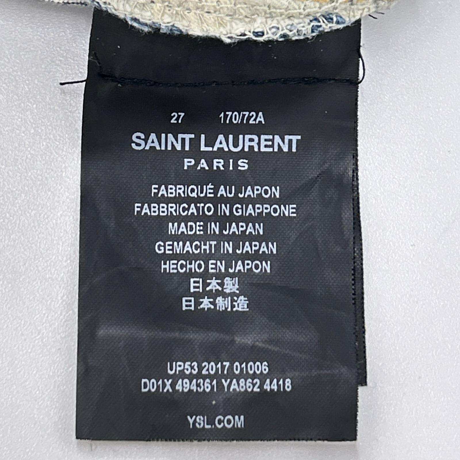 SAINT LAURENT PARIS サンローランパリ 17年製 494361 USED加工デニムパンツ ボトムス