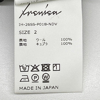 IRENISA イレニサ IH-26SS-P018-NDV 2タック ワイド トラウザー パンツ ボトムス