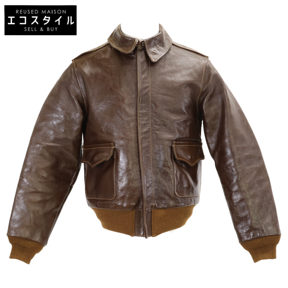 BUZZ RICKSON'S バズリクソンズ 【美品】BR80593 ラフウェア実名復刻 W535 AC-23380 A-2 ホースハイド フライトジャケット ジャケット