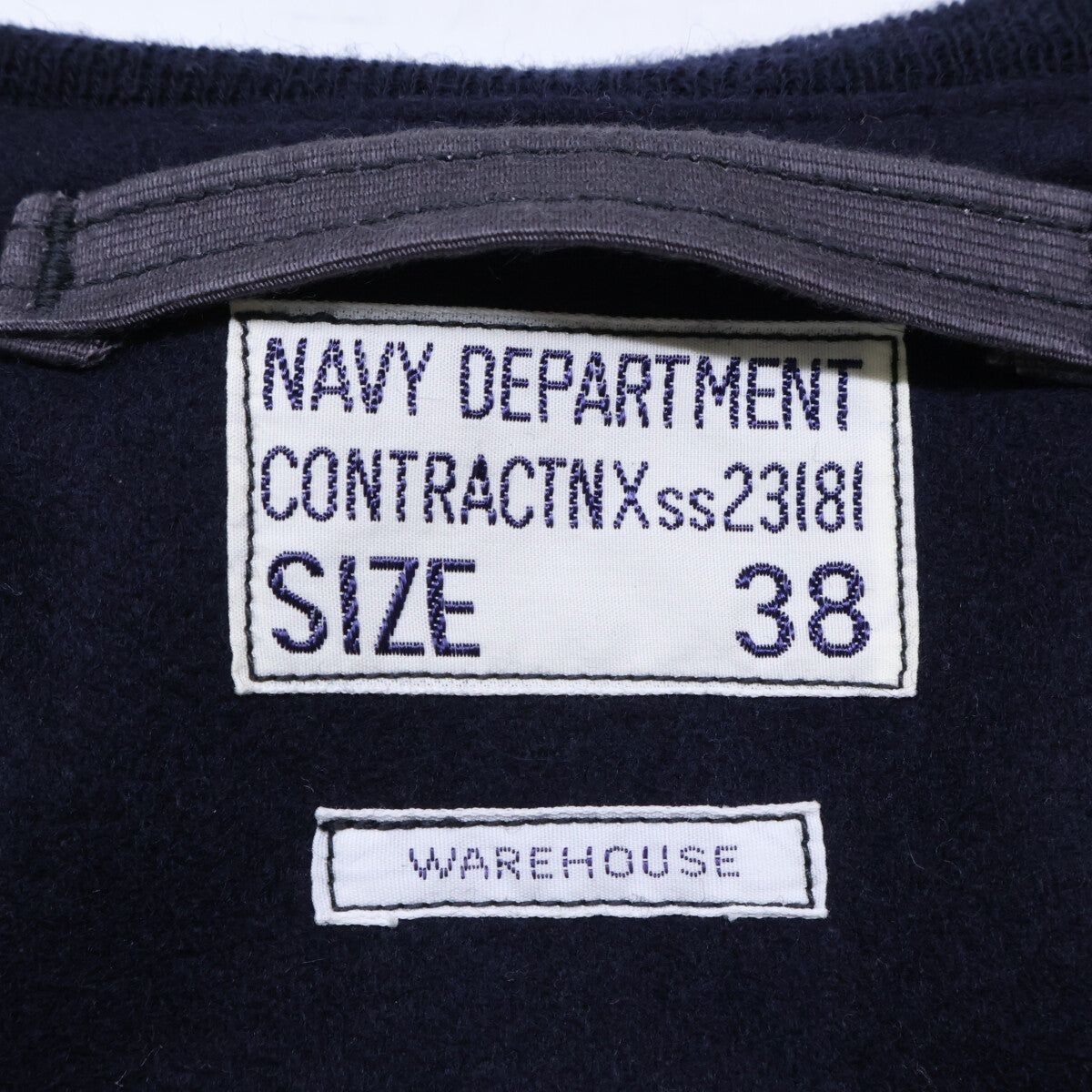 WAREHOUSE ウエアハウス 【美品】NXss-23181 Lot.2208 U.S.NAVY 6HOOK DECK JACKET BLOOD CHIT NAVY BLUE デッキジャケット ジャケット