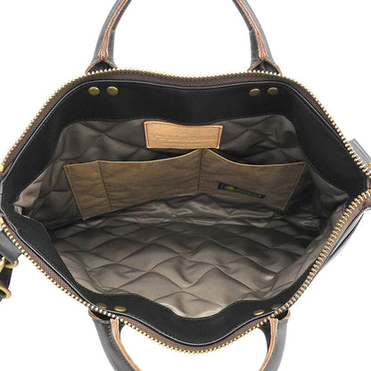 Y'2 LEATHER ワイツーレザー 美品 HORSE HIDE HELMET BAG 2WAY トート ショルダーバッグ ハンドバッグ メンズ ブラック BG-20 ハンドバッグ