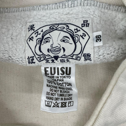EVISU エヴィス グレー×ホワイト リバーススウェットトレーナー トップス