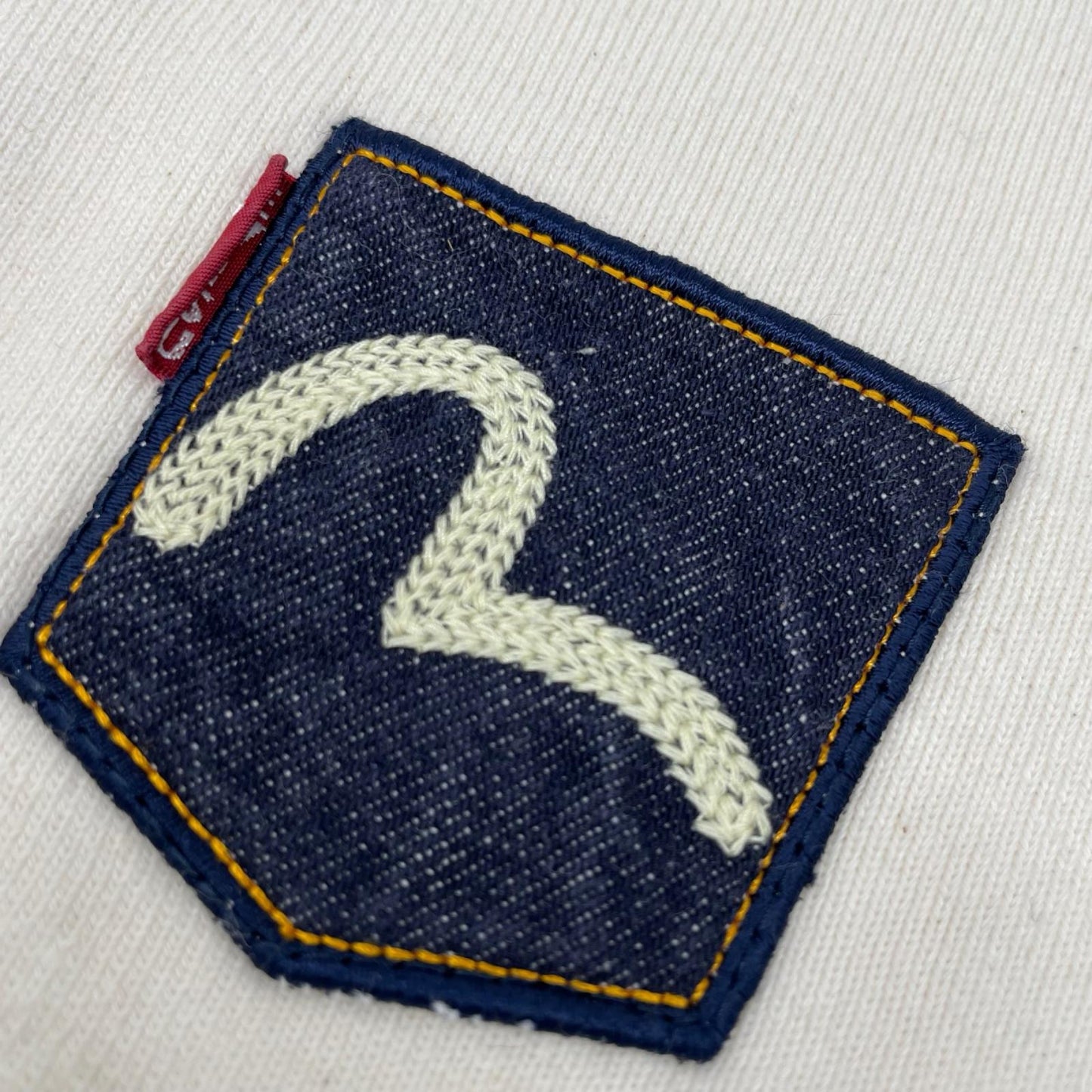 EVISU エヴィス グレー×ホワイト リバーススウェットトレーナー トップス