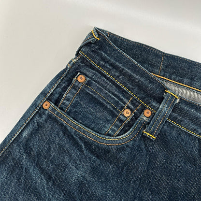 EVISU エヴィス 2001 NO.1 SPECIAL イエローカモメペイント セルビッチデニム ボトムス