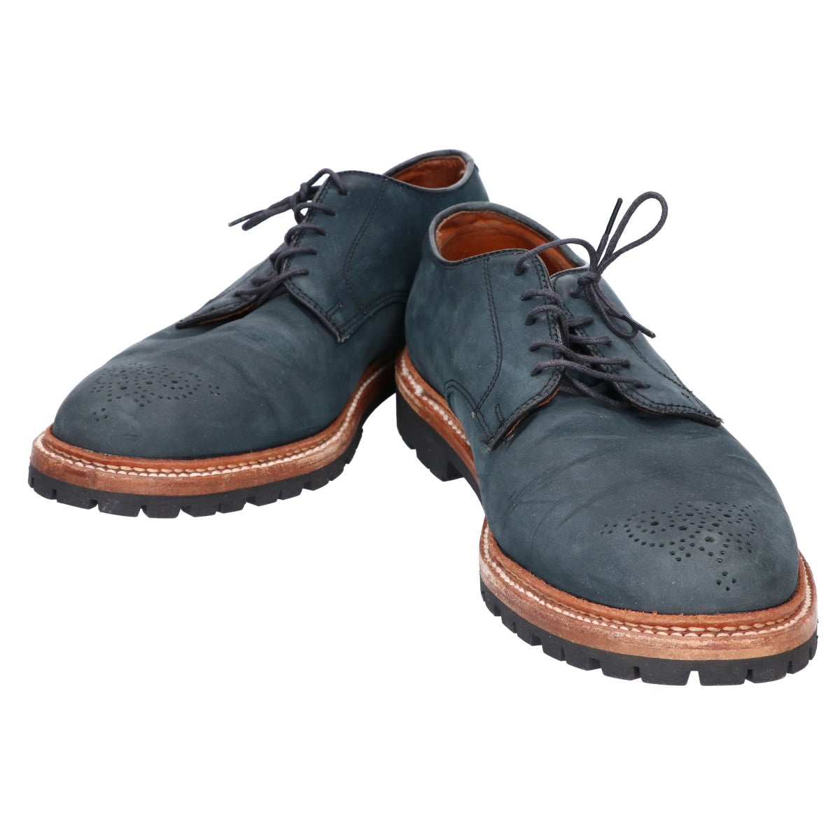 Alden オールデン BLUE BLUE ブルーブルー別注 29314 5EYE PLAIN TOE MEDALLION SHOES メダリオントゥ シューズ シューズ