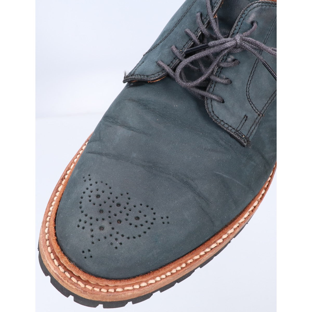 Alden オールデン BLUE BLUE ブルーブルー別注 29314 5EYE PLAIN TOE MEDALLION SHOES メダリオントゥ シューズ シューズ