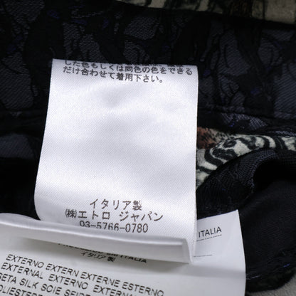 ETRO エトロ 【国内正規】総柄 シルク混 ピークドラペル 2Bシングル スーツ セットアップ
