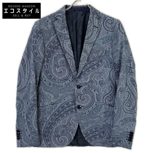 ETRO エトロ ブルー コットン ペイズリー ジャケット ジャケット