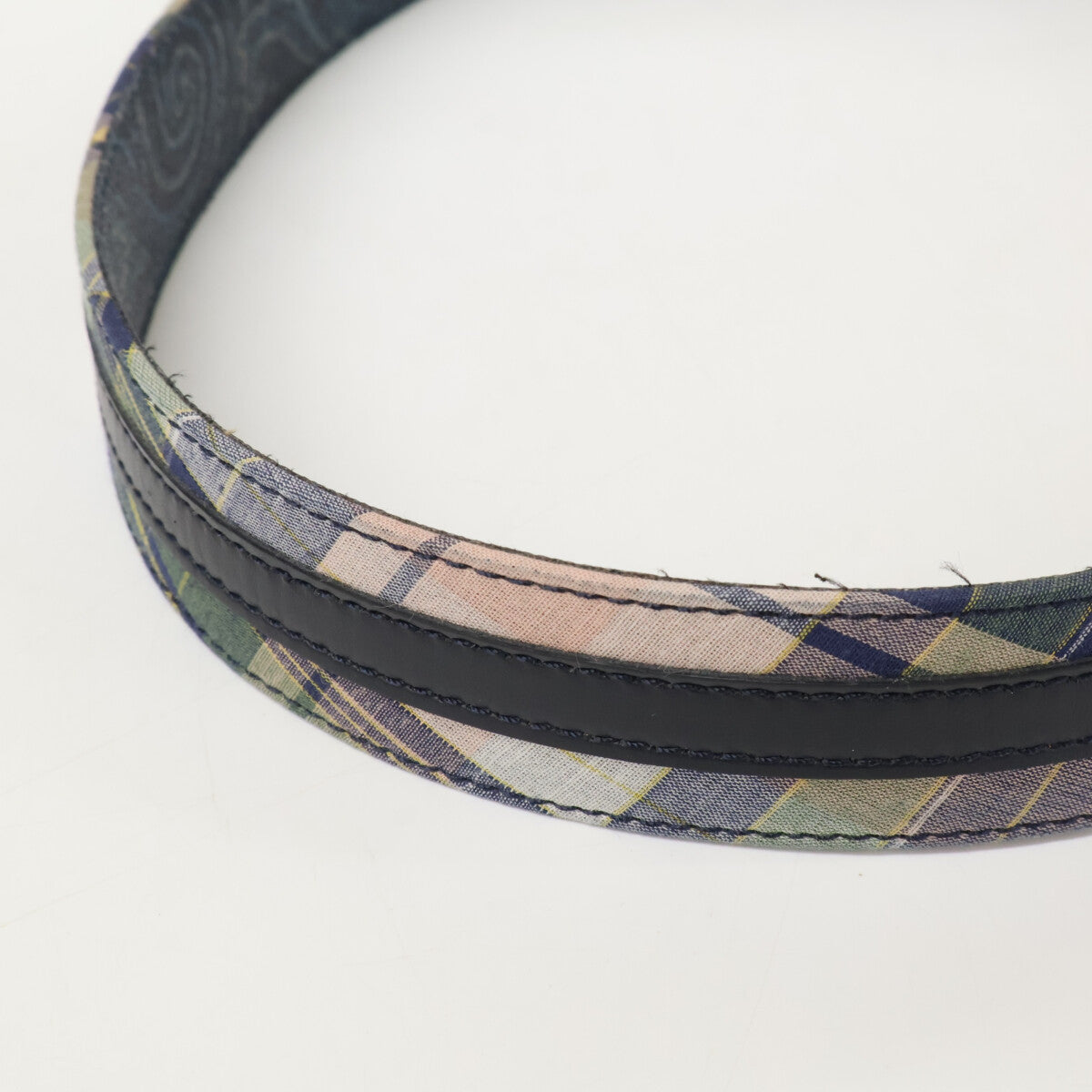 ETRO エトロ ペイズリー柄/チェック柄 リバーシブル ベルト