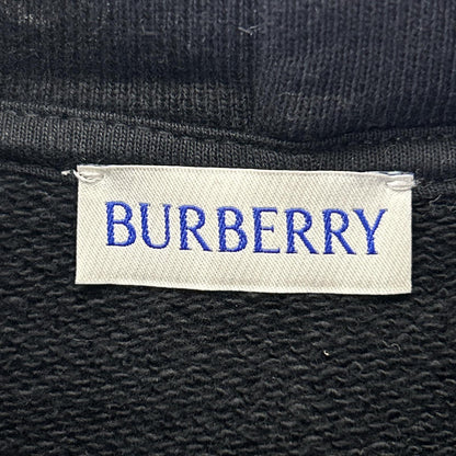 BURBERRY バーバリー 8105364 ブラック ロゴ ノヴァチェックラベル パーカー トップス