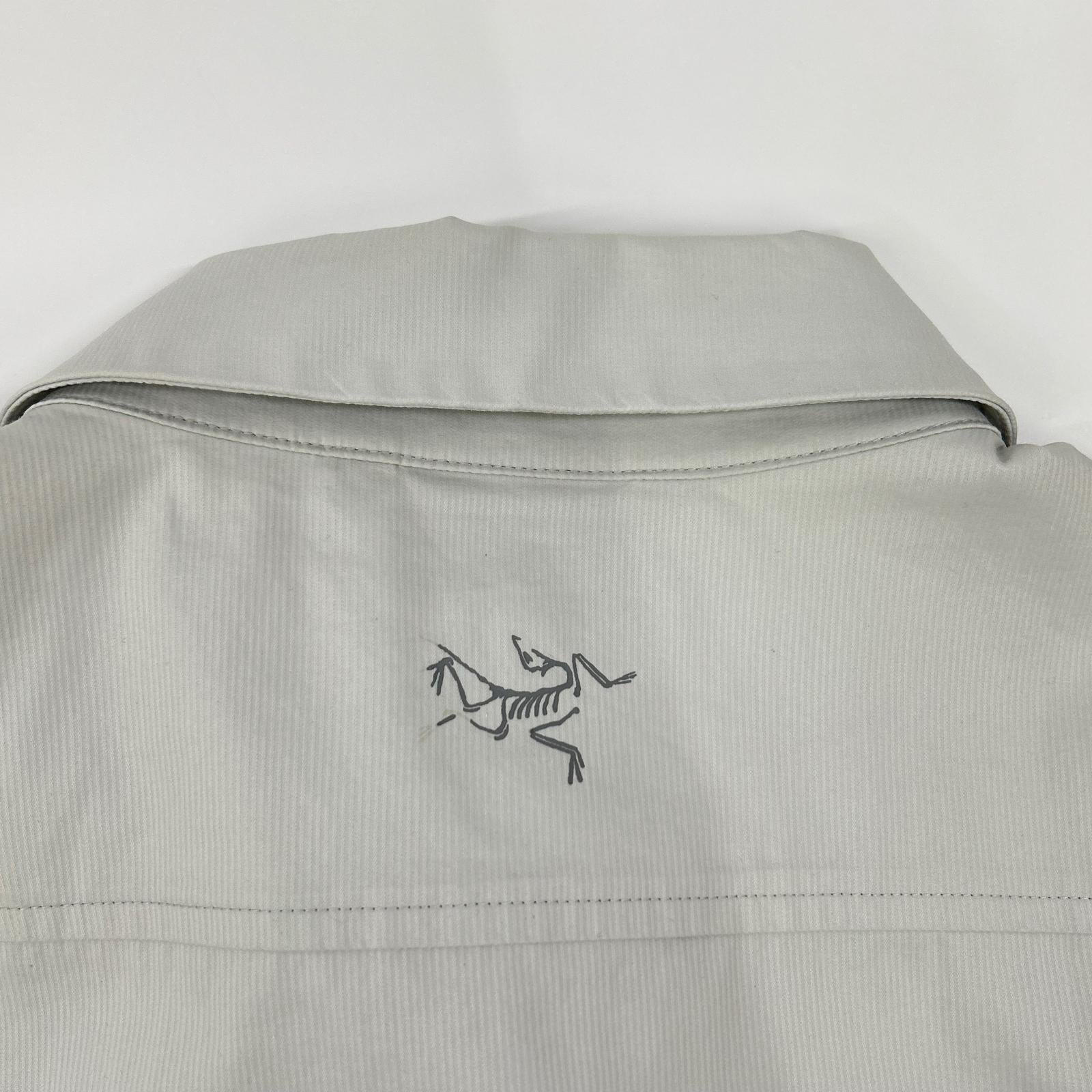ARC'TERYX アークテリクス 19496 グレー ストライプ a2b SS ポロシャツ トップス