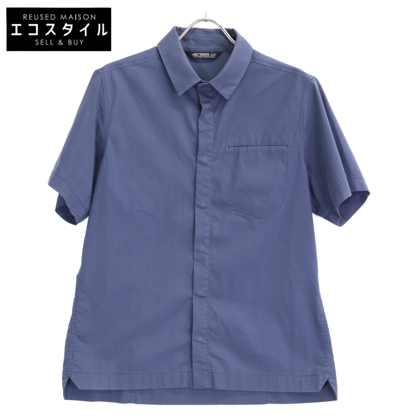 ARC'TERYX アークテリクス 19496 navy ストライプ a2b SS 半袖シャツ トップス