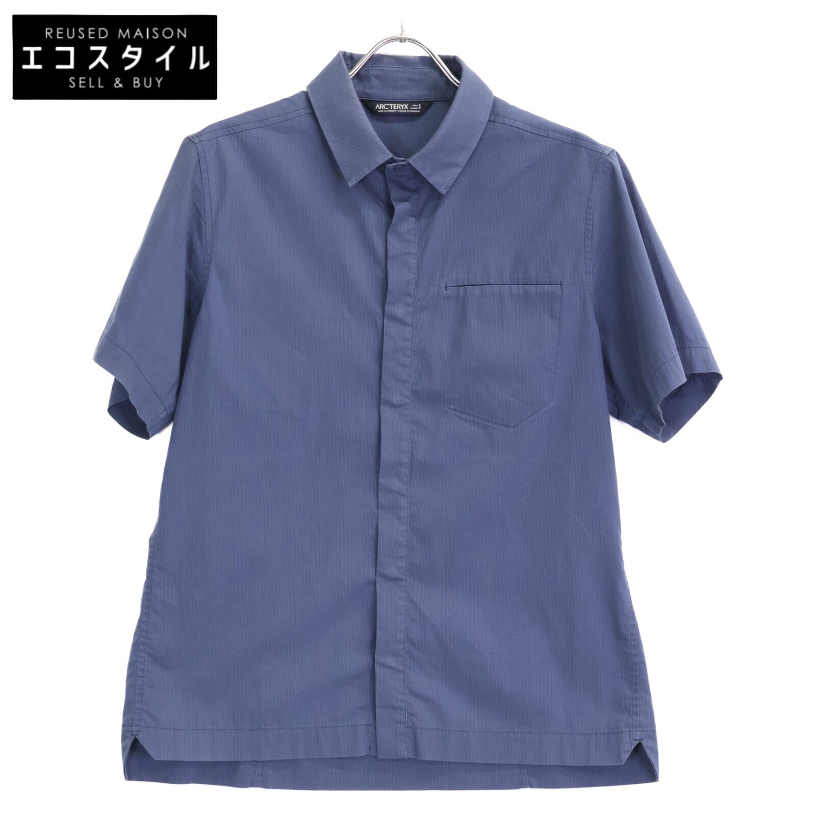 ARC'TERYX アークテリクス 19496 navy ストライプ a2b SS 半袖シャツ トップス