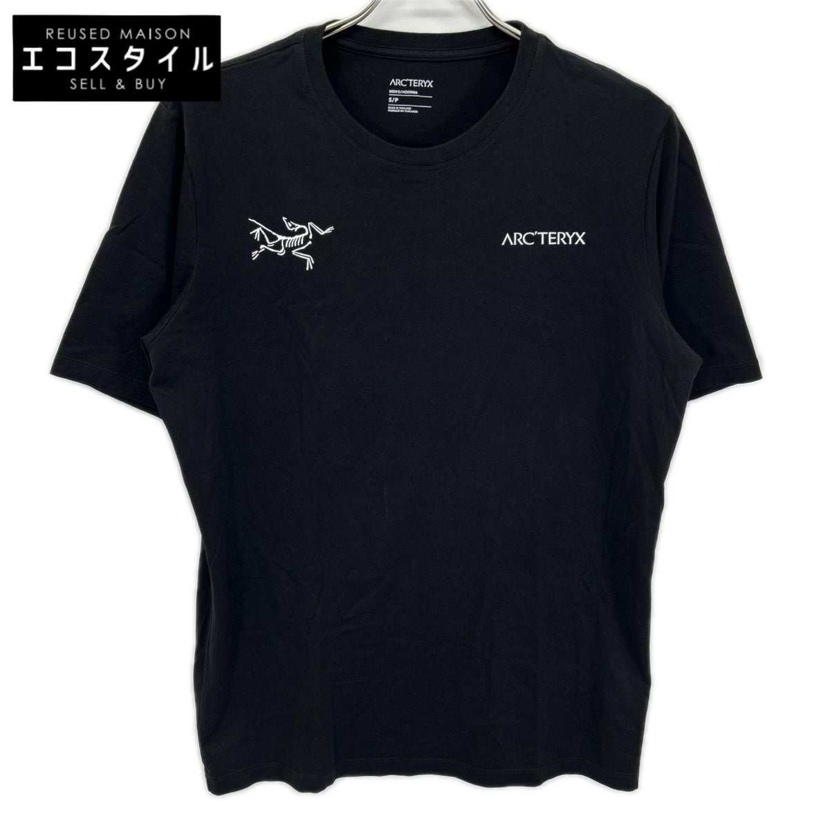 ARC'TERYX アークテリクス 30379 ブラック コットン スプリット SS Tシャツ トップス