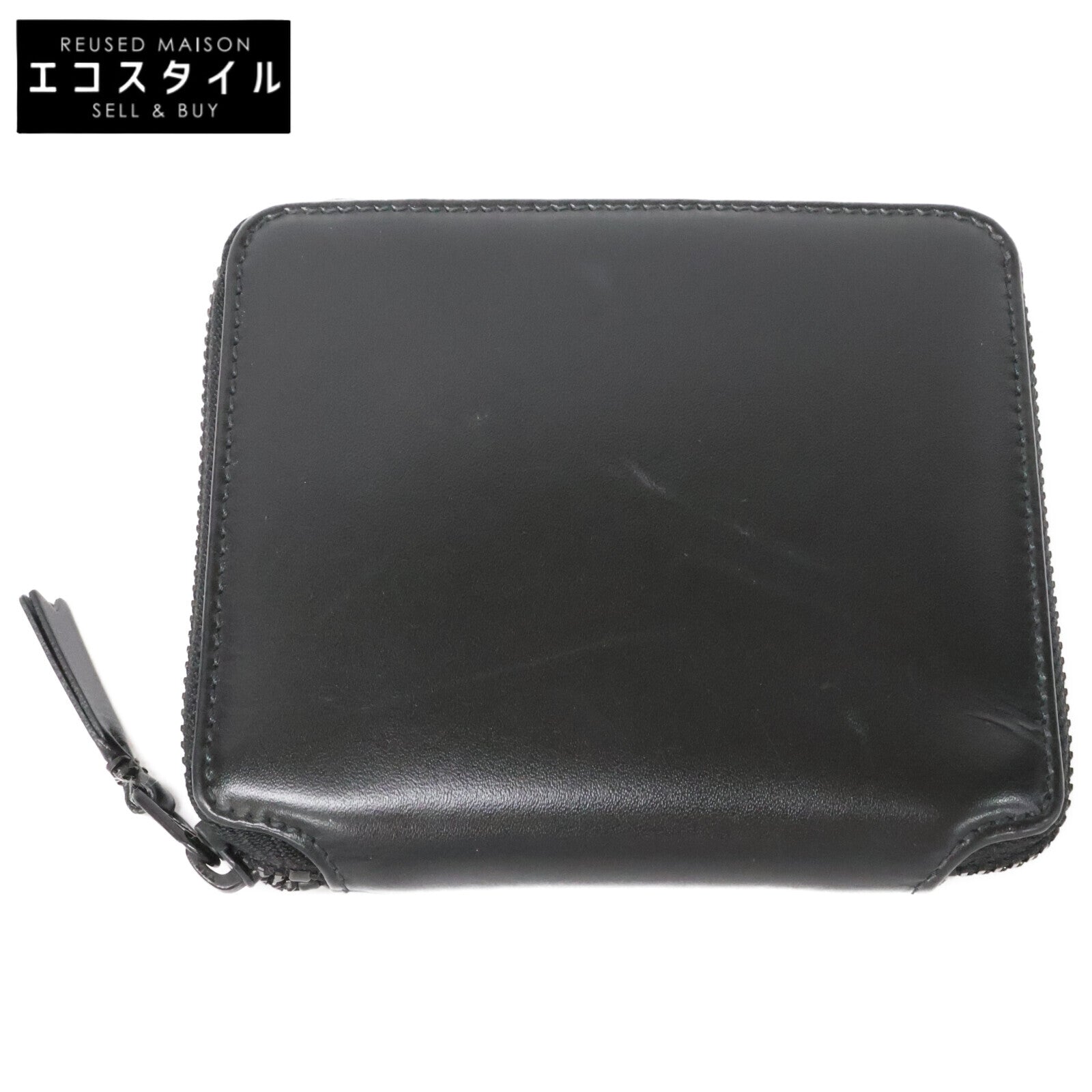 COMMEdesGARCONS コムデギャルソン SA2100VB ラウンドジップ レザー 2つ折り財布 二つ折り財布（小銭入れあり）