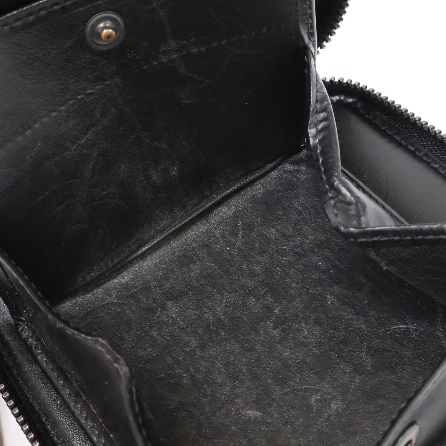 COMMEdesGARCONS コムデギャルソン SA2100VB ラウンドジップ レザー 2つ折り財布 二つ折り財布（小銭入れあり）