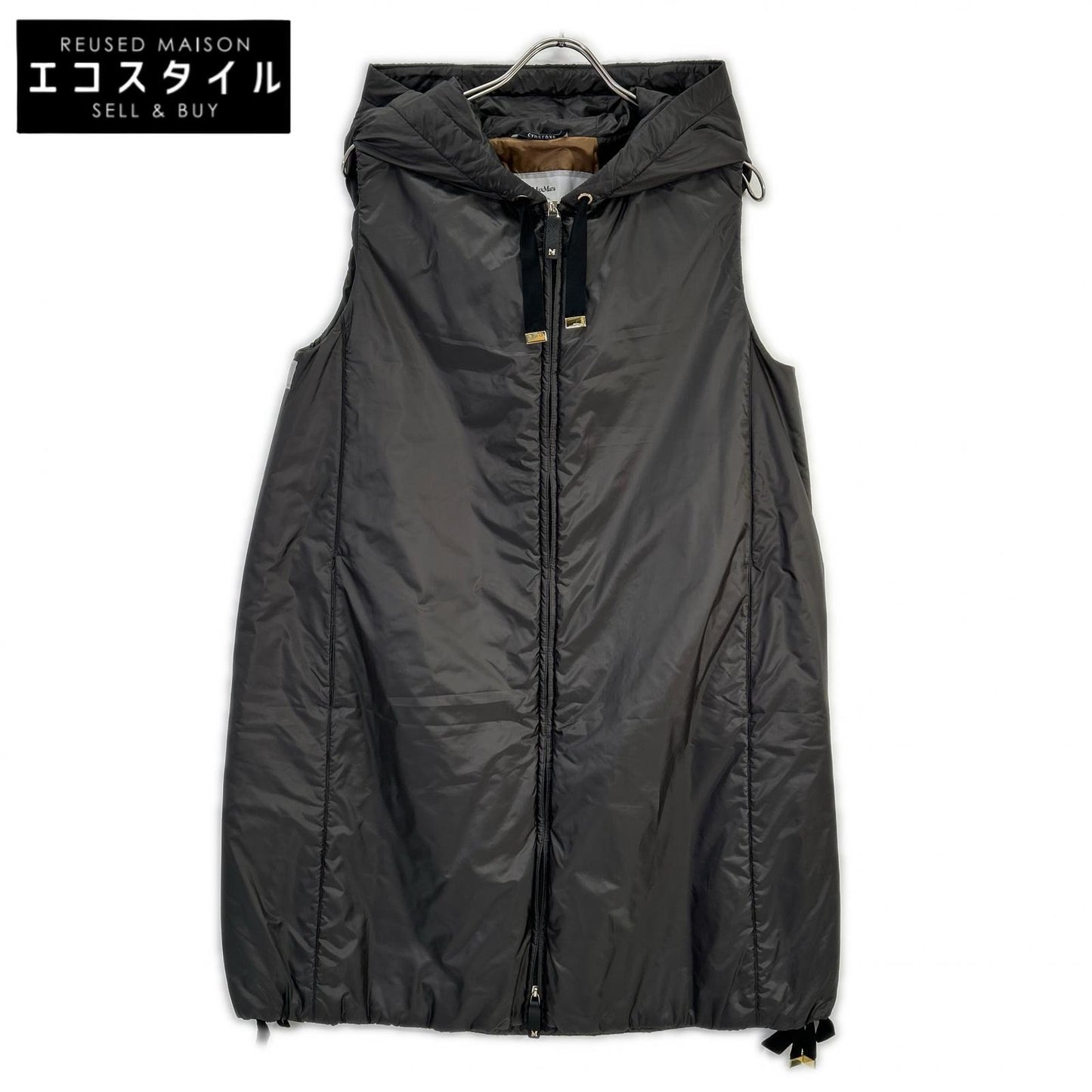 Max Mara 929602146 Gray The Cube Camelux Padded Long Vest Vest