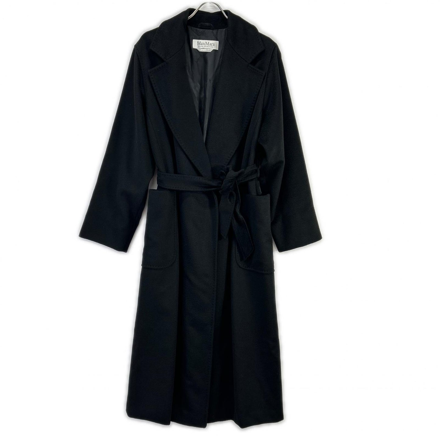Max Mara マックスマーラ TIC1001 ブラック カシミヤ100% ロングコート コート