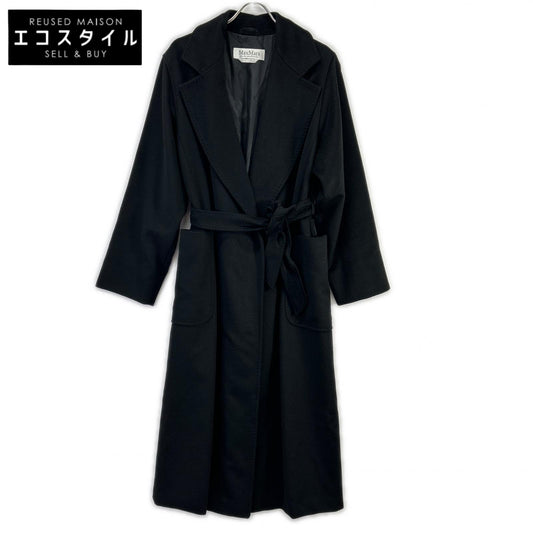 Max Mara マックスマーラ TIC1001 ブラック カシミヤ100% ロングコート コート