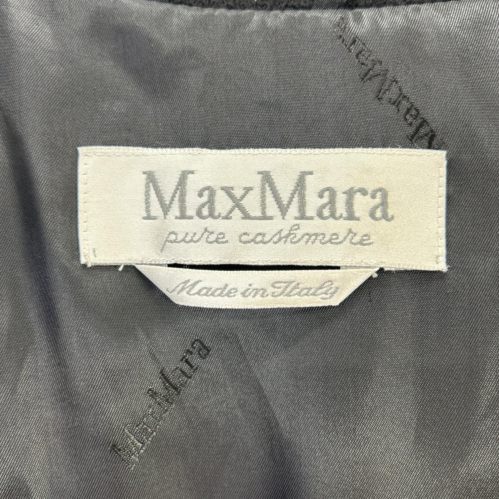 Max Mara マックスマーラ TIC1001 ブラック カシミヤ100% ロングコート コート