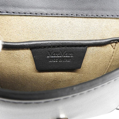 Max Mara マックスマーラ 美品 レザー M 2WAY ショルダー ポーチバッグ ハンドバッグ レディース ブラック ハンドバッグ