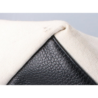 Max Mara マックスマーラ ロゴ キャンバス/レザー 2WAY トートバッグ
