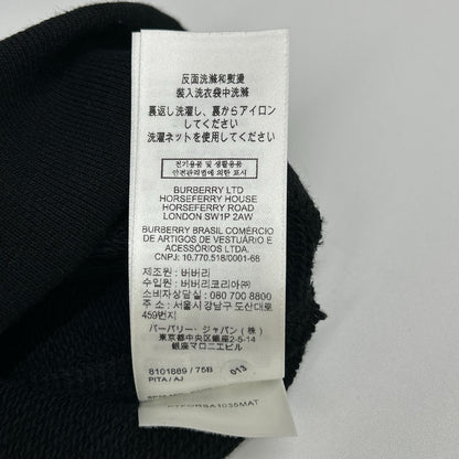 BURBERRY バーバリー 25年製 8101889 ブラック チェックラベル コットン 長袖スウェット トップス