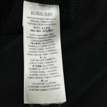 BURBERRY バーバリー 25年製 8105364 ブラック チェックラベル コットン プルオーバー フーディー トップス