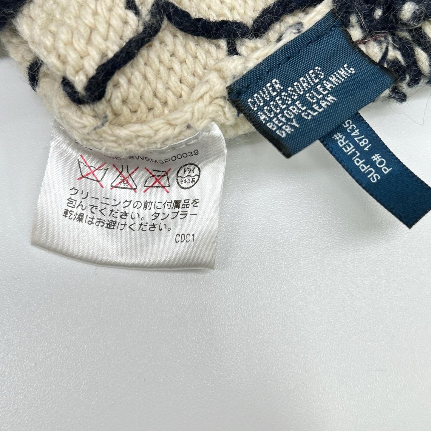 POLO RALPH LAUREN ポロ ラルフローレン アイボリー カシミヤ混 ノルディック 長袖ニット トップス