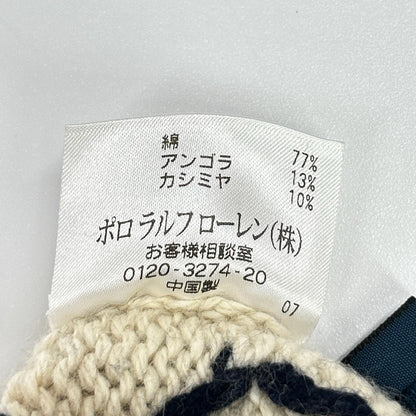 POLO RALPH LAUREN ポロ ラルフローレン アイボリー カシミヤ混 ノルディック 長袖ニット トップス