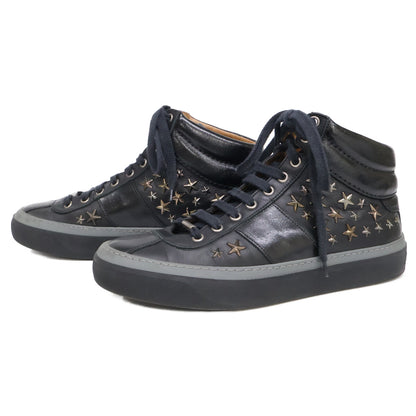 JIMMY CHOO ジミーチュウ スタースタッズ レザー ハイカットスニーカー シューズ