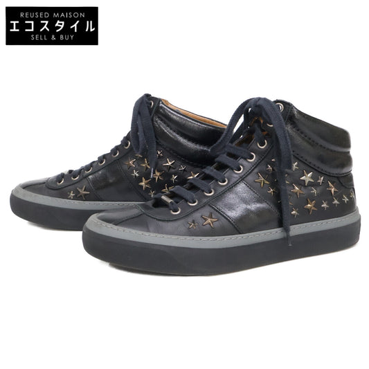JIMMY CHOO ジミーチュウ スタースタッズ レザー ハイカットスニーカー シューズ