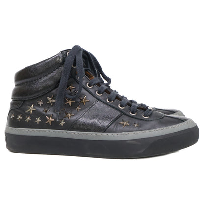 JIMMY CHOO ジミーチュウ スタースタッズ レザー ハイカットスニーカー シューズ