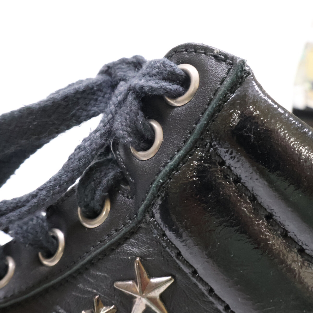 JIMMY CHOO ジミーチュウ スタースタッズ レザー ハイカットスニーカー シューズ