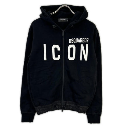 DSQUARED2 ディースクエアード S79HG0004 ブラック ICON ジップアップ ジャケット ジャケット