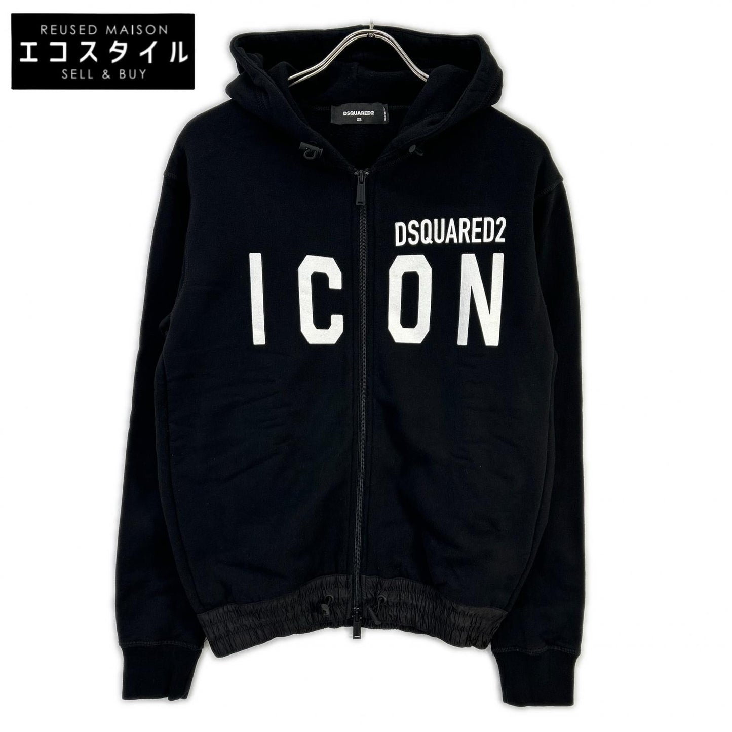 DSQUARED2 ディースクエアード S79HG0004 ブラック ICON ジップアップ ジャケット ジャケット