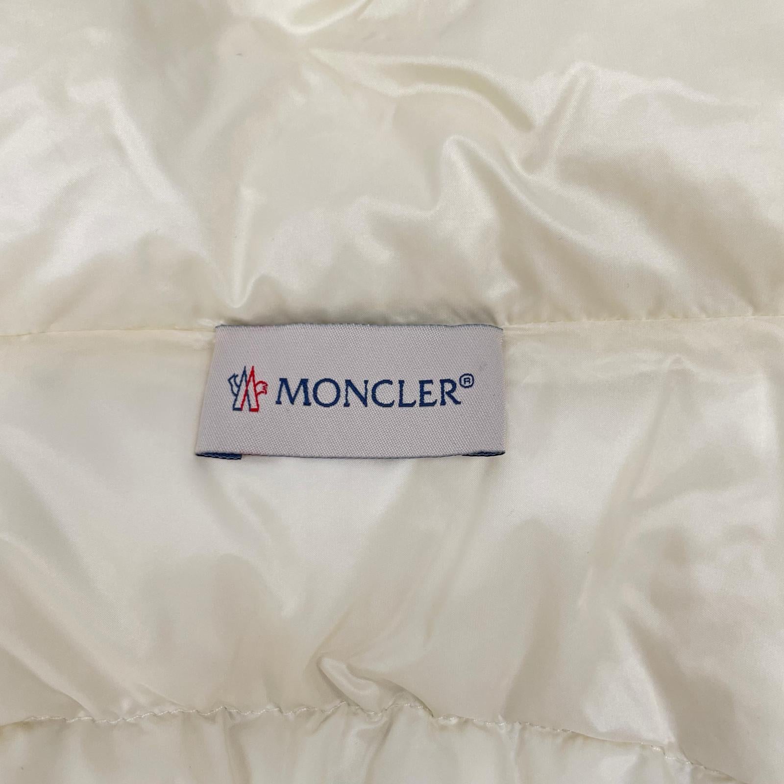MONCLER モンクレール 21年製 ホワイト ナイロン×ウール 切り替えカーディガン ジャケット